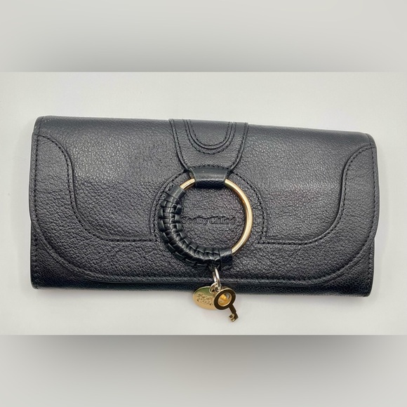 See By Chloe - Hana Long Wallet Bifold | Gold Hardware - Braided Ring & Key - Picture 3 of 16